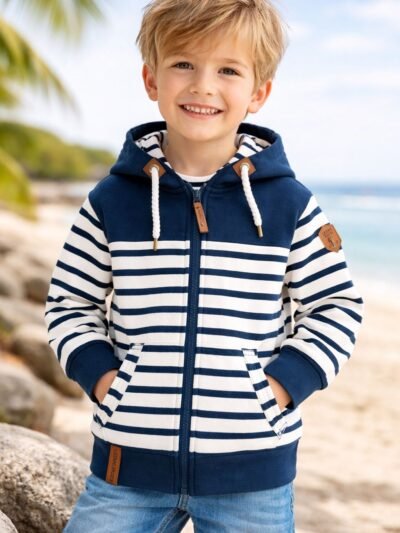 SL20472 Kinder CVC Streep Jacket