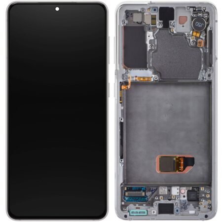 Samsung Galaxy S21 5G (G991B) (GH82-27256C) Display Complete (No Front Camera) - Phantom White