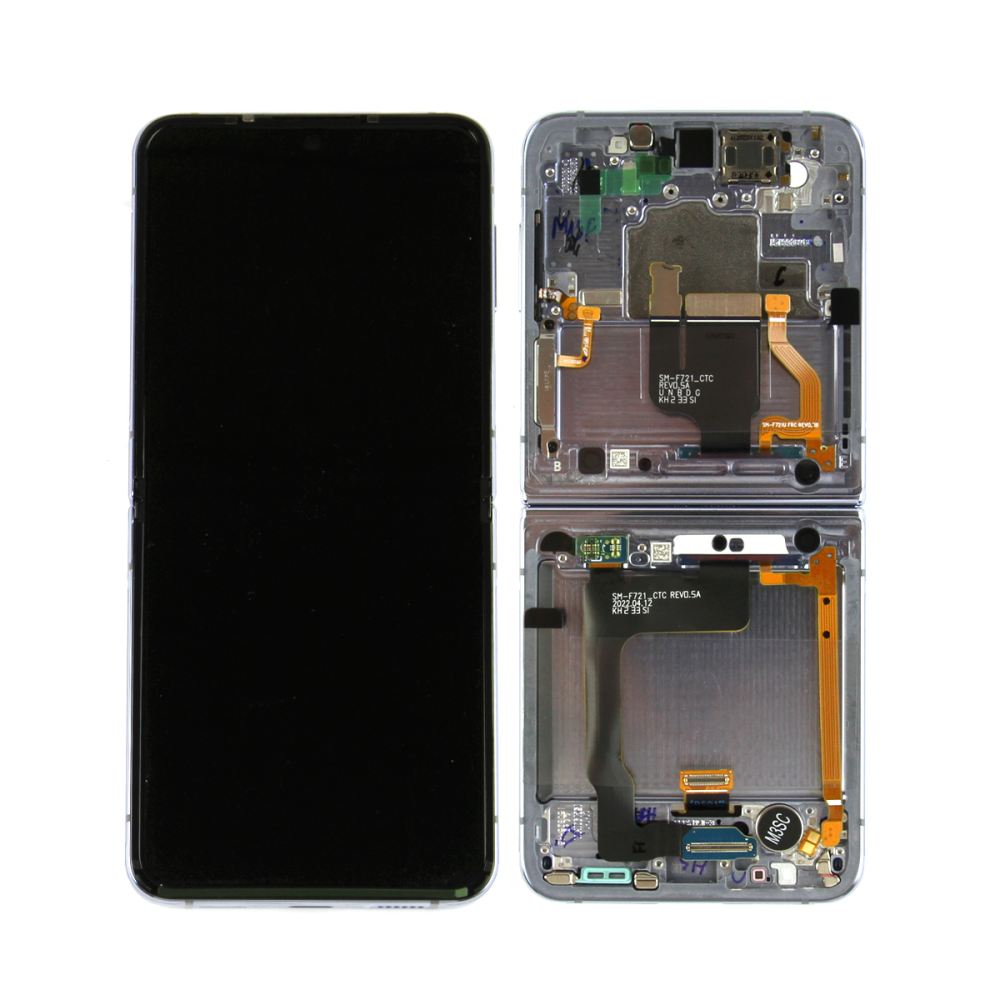 Samsung Galaxy Z Flip 4 (F721B) Inner Display Complete + Frame (GH82-29440D) - Blue