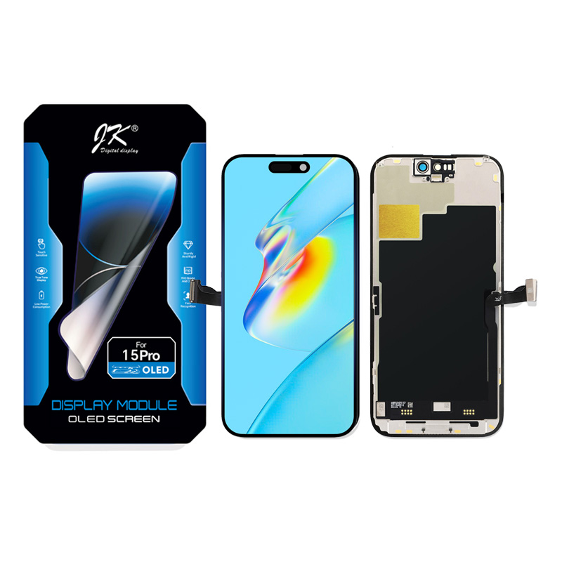 iPhone 15 Pro Display + Digitizer Complete Black - JK Hard Oled