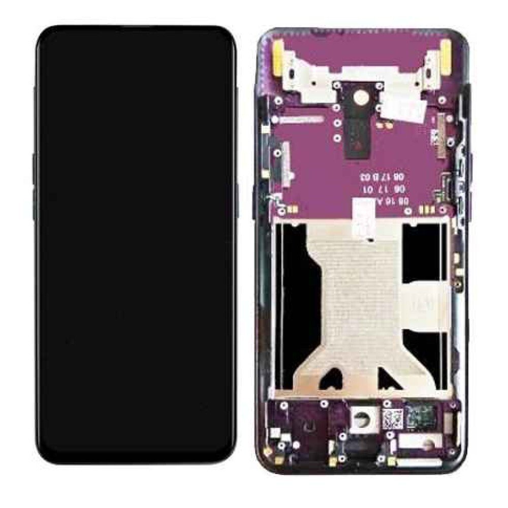 Oppo Find X Display + Digitizer Complete with Frame - Bordeaux Red